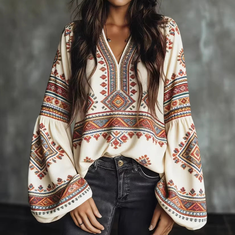 Amazons New Cross-Border Bestseller Ethnic-Style Shirt For The European And American Markets