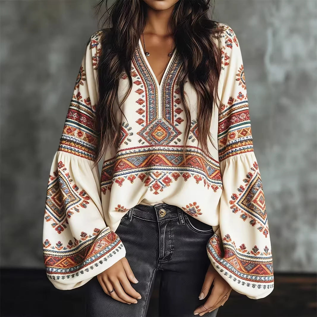 Amazons New Cross-Border Bestseller Ethnic-Style Shirt For The European And American Markets