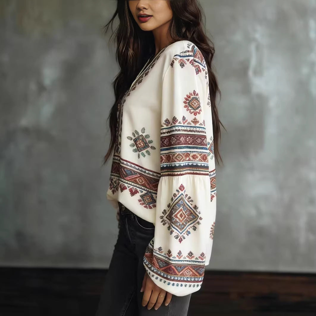 Amazons New Cross-Border Bestseller Ethnic-Style Shirt For The European And American Markets