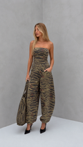 Wild Instinct Strapless Denim Jumpsuit