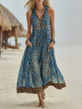 Sleeveless Leopard-print Midi Dress