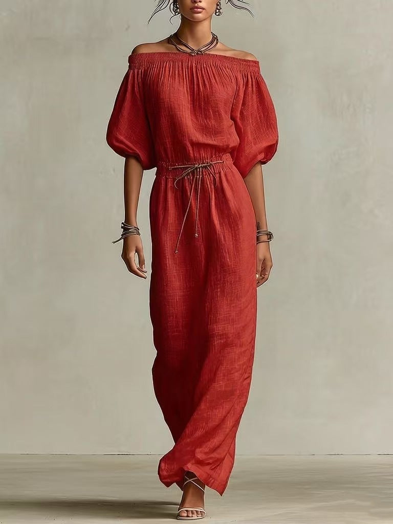 Fashionable Casual Solid-Colored Womens Pants Suit