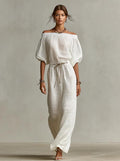 Fashionable Casual Solid-Colored Womens Pants Suit